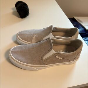 Vans Men's Slip-On Canvas Shoes - Gray